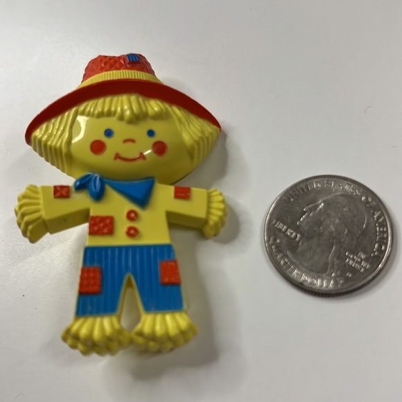 Vintag 70s Avon Peter Patches Scarecrow Collectible Fragrance Glace Pin Pals - Picture 8 of 10